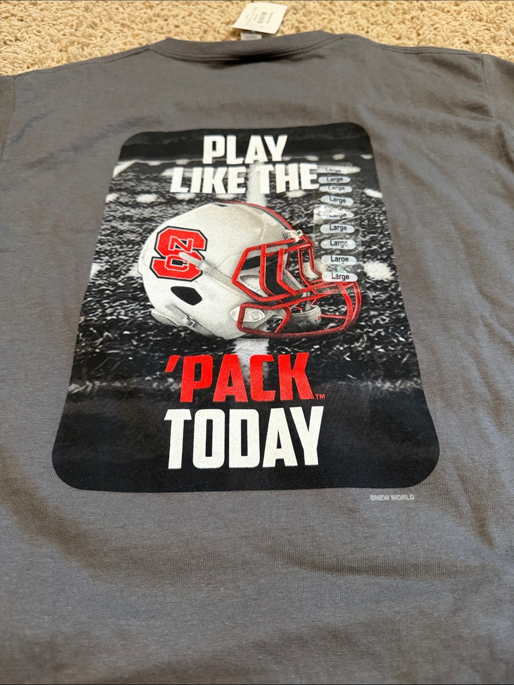 New with Tags Go Pack NC State Gray Graphic Tee